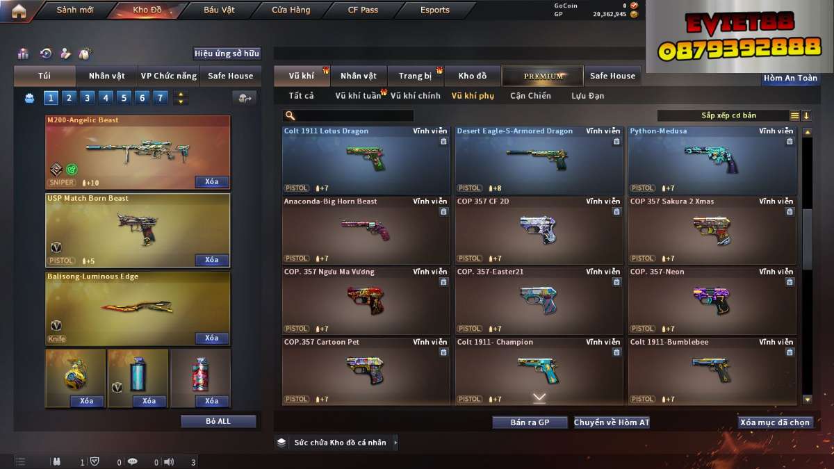 shop acc cf uy tin gia re